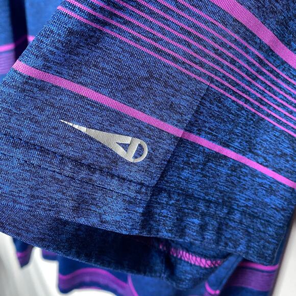Grand Slam Performance Golf Short Sleeve Striped Polo Shirt Size XXL Blue Purple - Picture 7 of 11